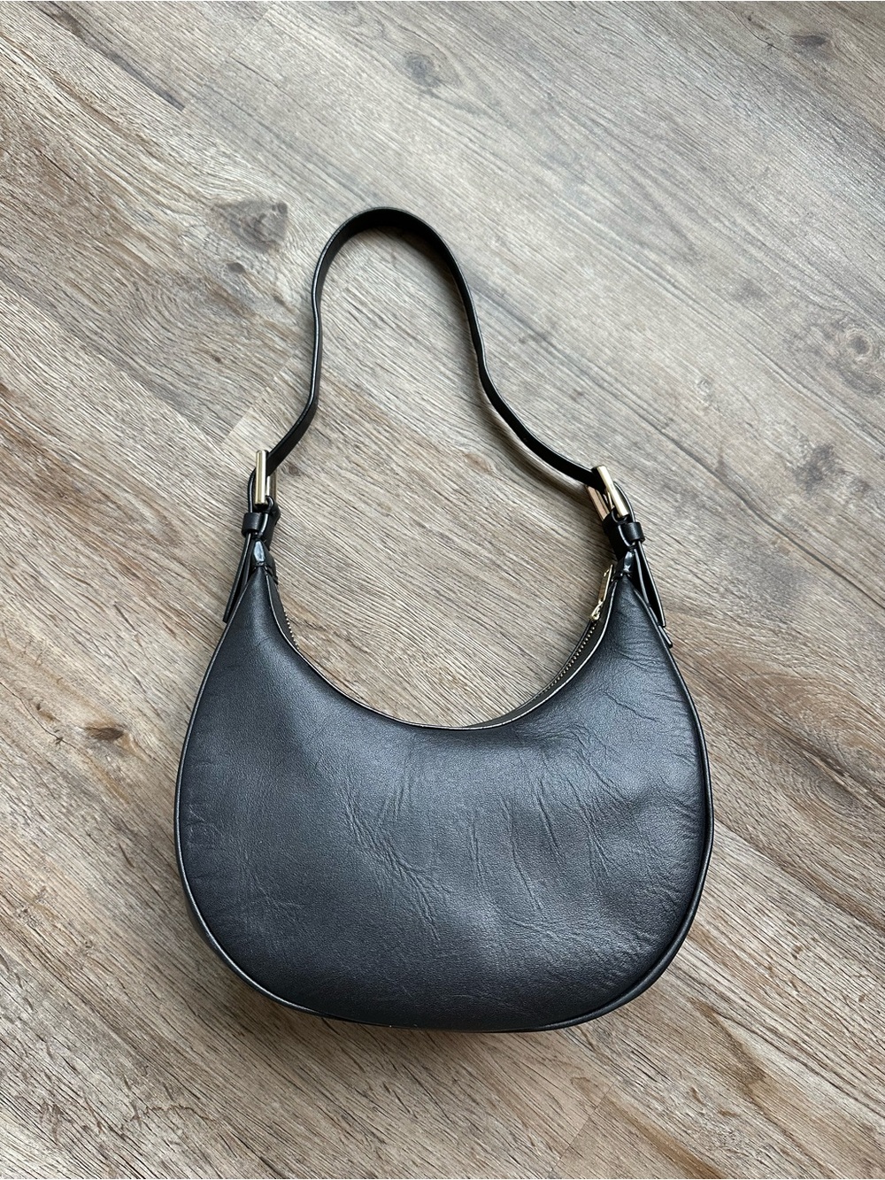 COS Crescent Leather Shoulder Bag